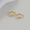 2PC Stainless Steel Little Huggies Hoop Earrings For Women Tiny Crystal Zirconia Pendant Cartilage Earrings Piercing Jewelry